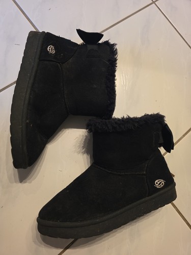 Stiefel schwarz mit fell - mit,