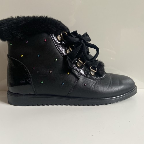 Stiefelette leder wolle winter - stiefelette,