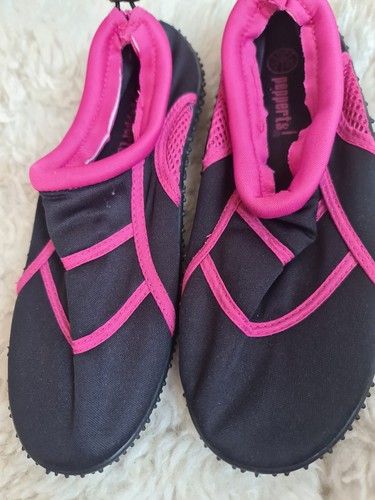 Badeschuhe schwarz pink - 36,
